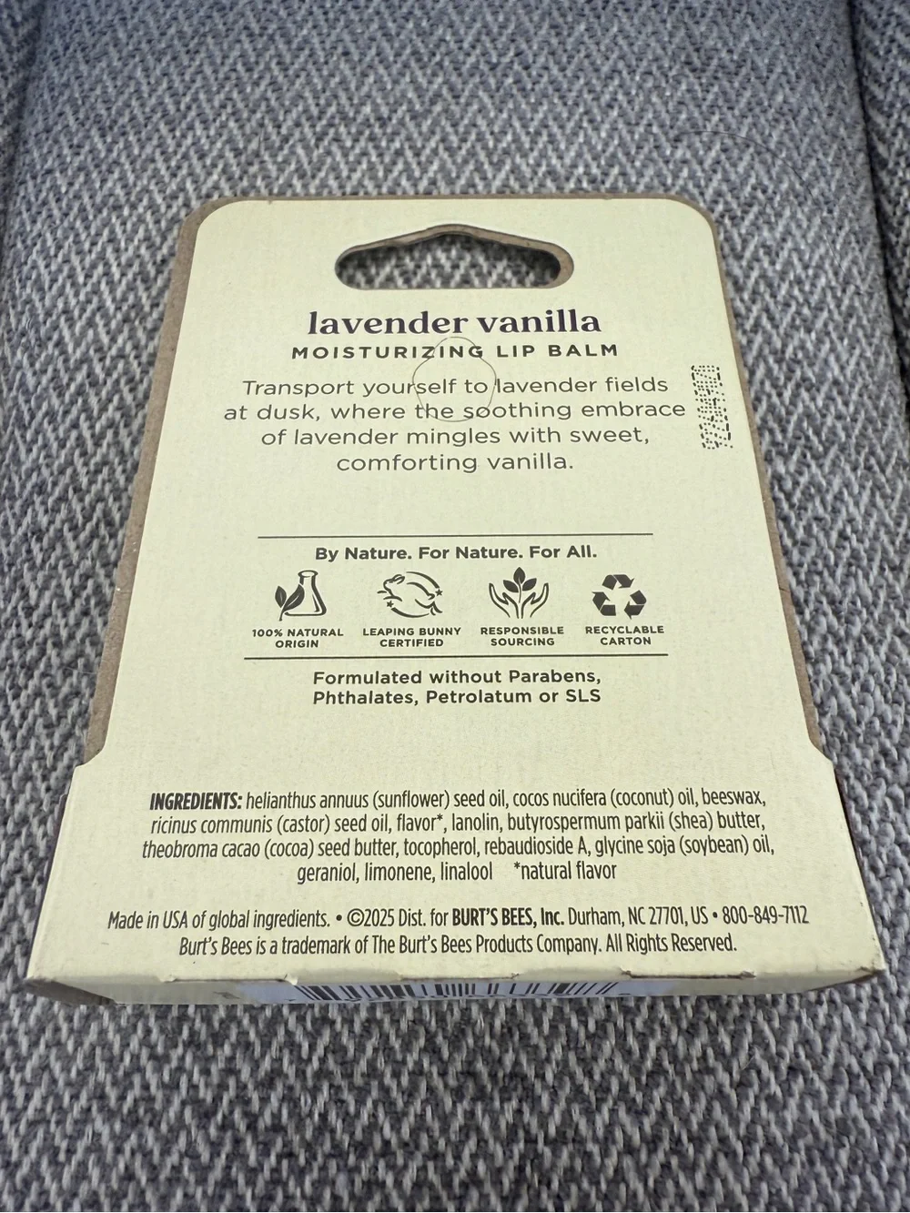 Burt's Bees Moisturizing Lip Balm — Lavender Vanilla